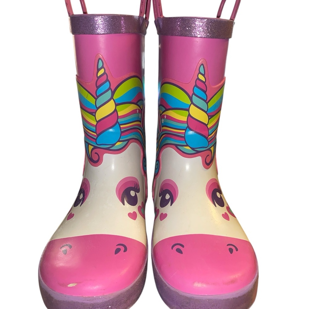 Colorful Unicorn Kids Rain Boots
